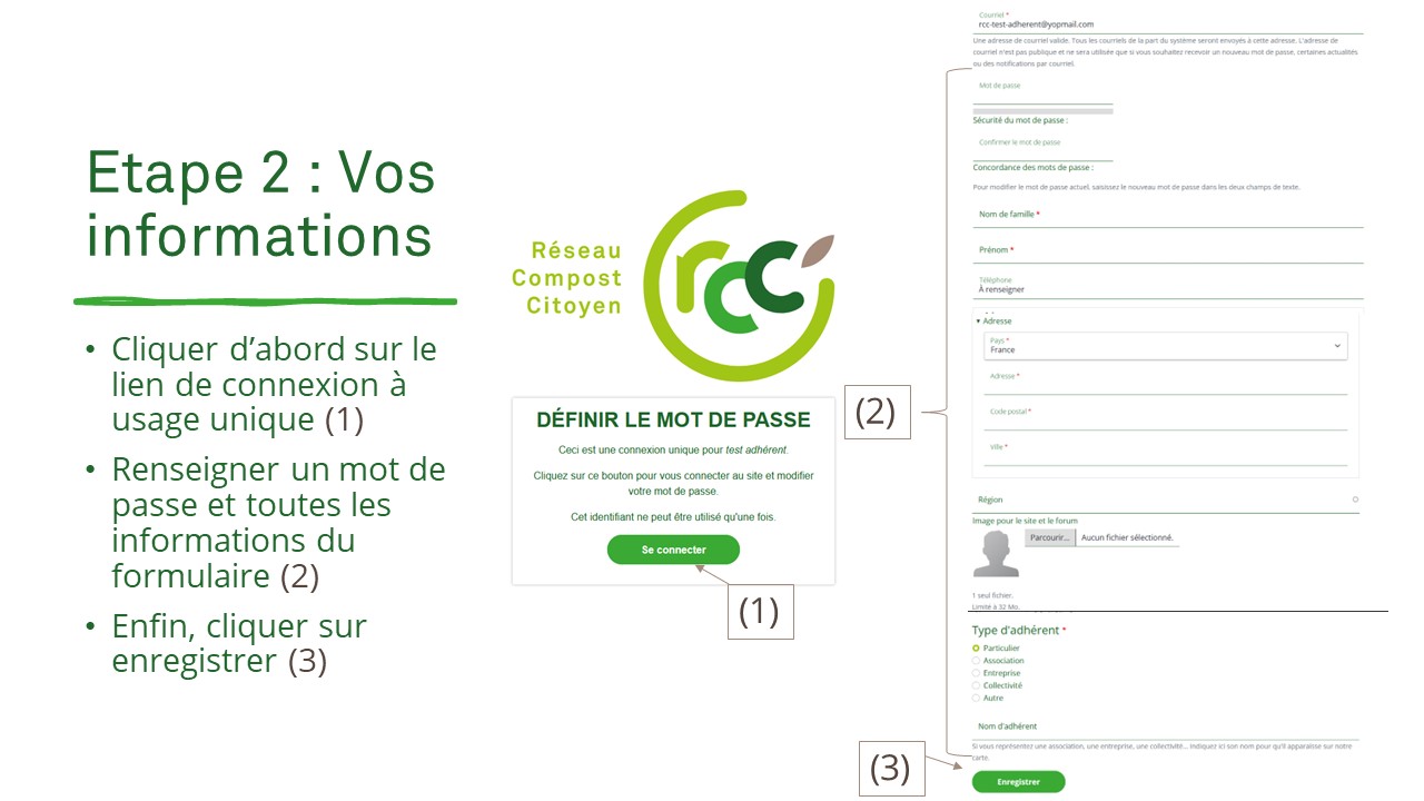 DERNIERS PAS VERS LA CRÉATION DE COMPTE