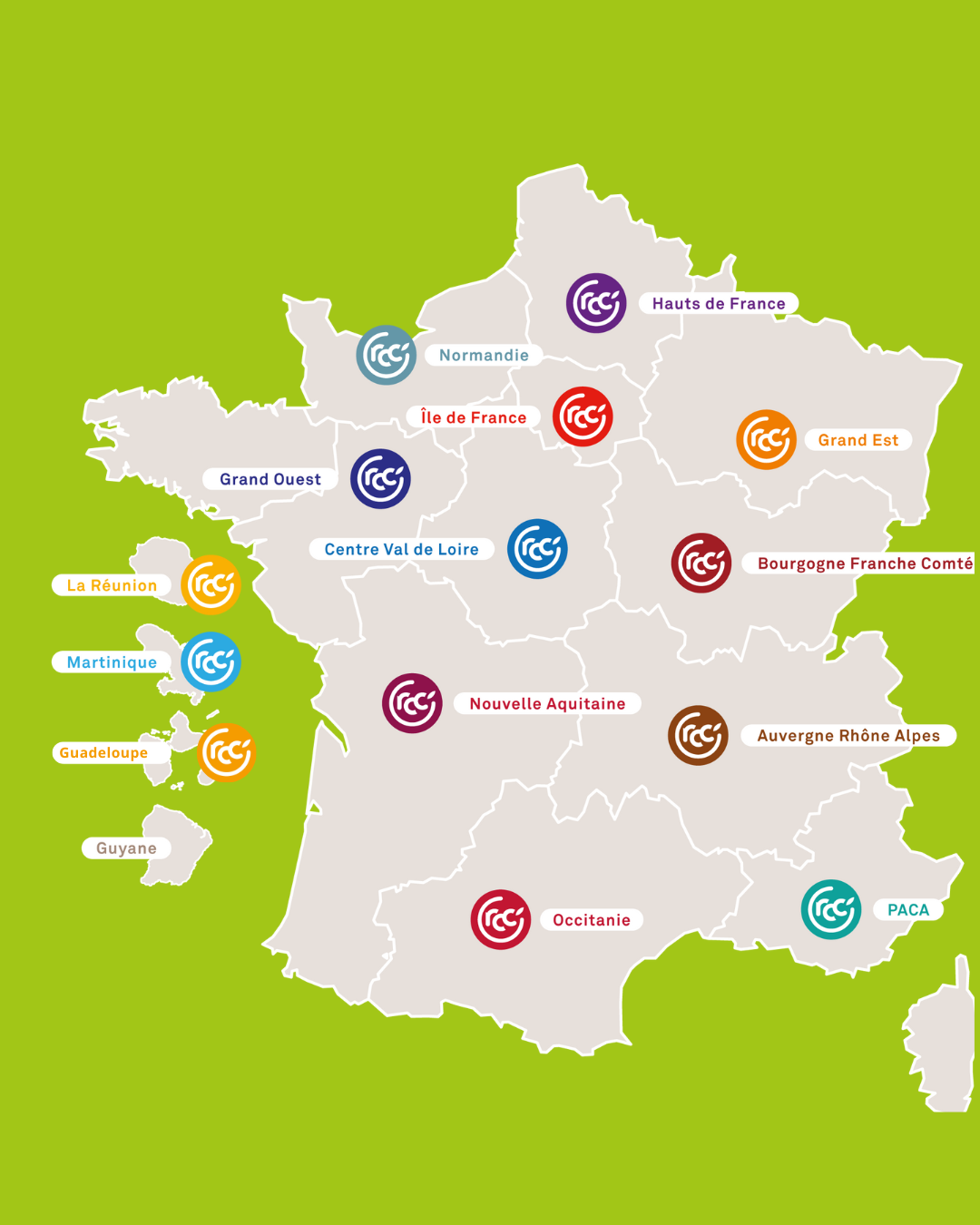 Carte des RCC régionaux