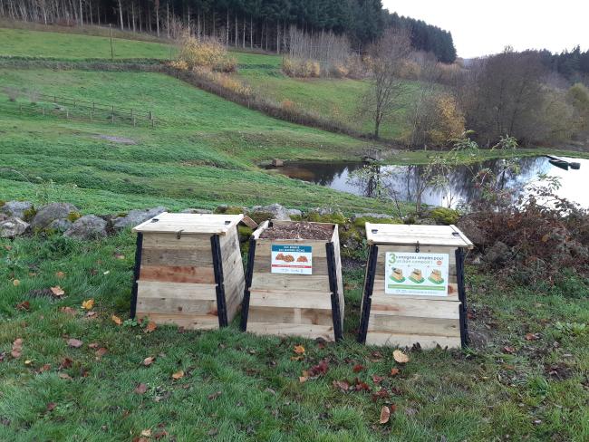 Site de compostage pour l'Auberge Le Droublieï